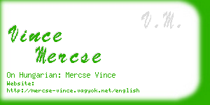 vince mercse business card